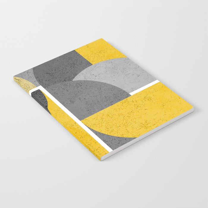 Modern Yellow and Gray Geometric 3 Notebook Gallery Image 1