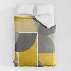 Modern Yellow and Gray Geometric 3 Duvet Cover Gallery Image 6