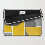 Modern Yellow and Gray Geometric 3 Laptop Sleeve Gallery Image 2