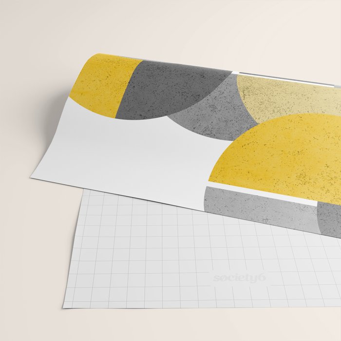 Modern Yellow and Gray Geometric 3 Wrapping Paper Gallery Image 2