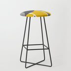 Modern Yellow and Gray Geometric 3 Stool Gallery Image 1