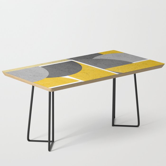 Modern Yellow and Gray Geometric 3 Coffee Table Gallery Image 1