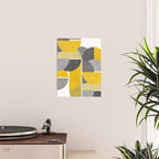 Modern Yellow and Gray Geometric 3 Poster Gallery Image 2