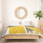 Modern Yellow and Gray Geometric 3 Duvet Cover Gallery Image 3