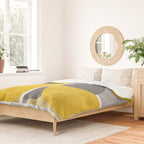 Modern Yellow and Gray Geometric 3 Duvet Cover Gallery Image 2