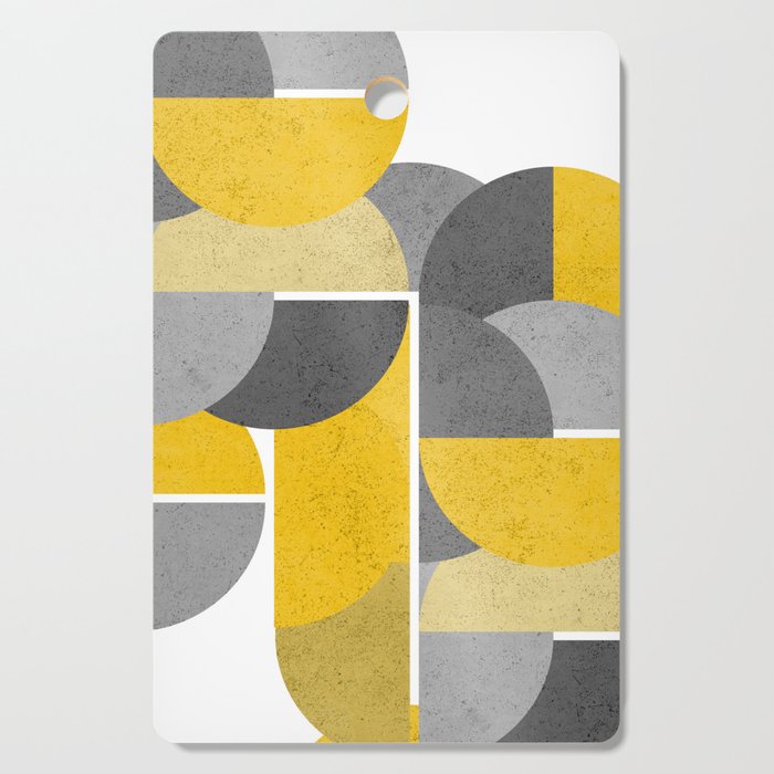 Modern Yellow and Gray Geometric 3 Cutting Board Gallery Image 1