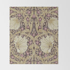 William Morris Vintage Pimpernel Fig & Sisal Throw Blanket Gallery Image 2