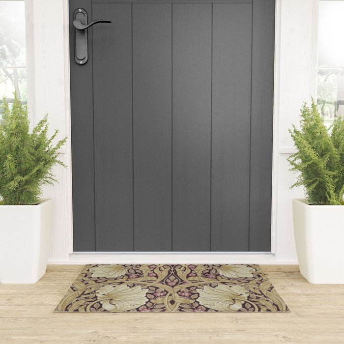 William Morris Vintage Pimpernel Fig & Sisal Welcome Mat Gallery Image 3