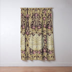 William Morris Vintage Pimpernel Fig & Sisal Window Curtain Gallery Image 3