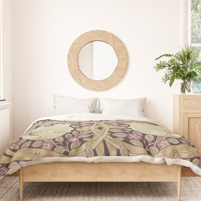 William Morris Vintage Pimpernel Fig & Sisal Duvet Cover Gallery Image 3