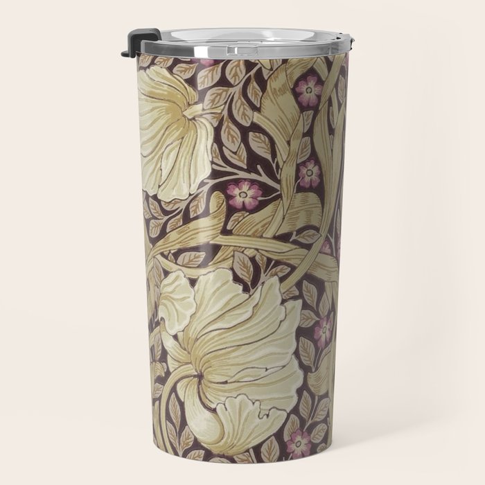 William Morris Vintage Pimpernel Fig & Sisal Travel Mug Gallery Image 3