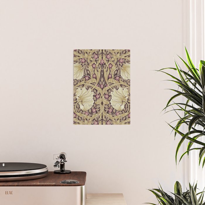 William Morris Vintage Pimpernel Fig & Sisal Poster Gallery Image 2