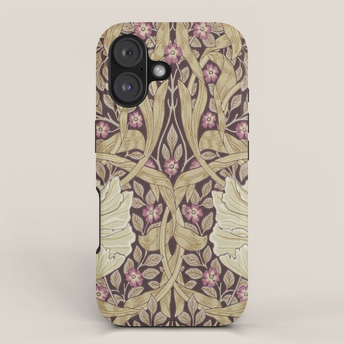 William Morris Vintage Pimpernel Fig & Sisal iPhone Case Gallery Image 1