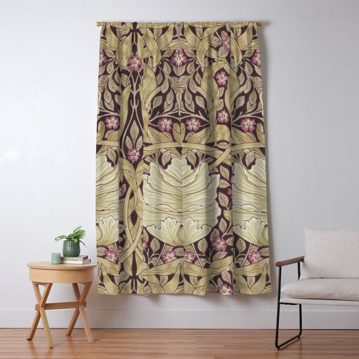 William Morris Vintage Pimpernel Fig & Sisal Window Curtain Gallery Image 5