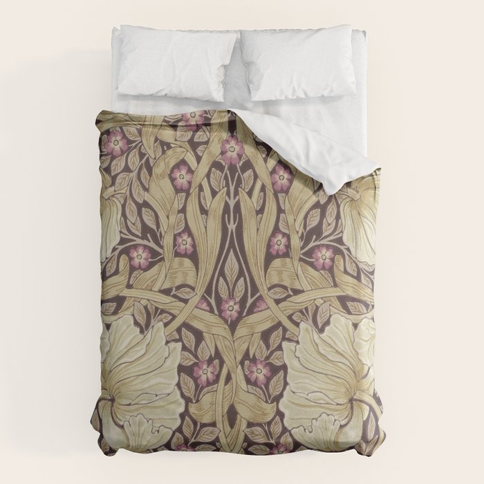 William Morris Vintage Pimpernel Fig & Sisal Duvet Cover Gallery Image 1