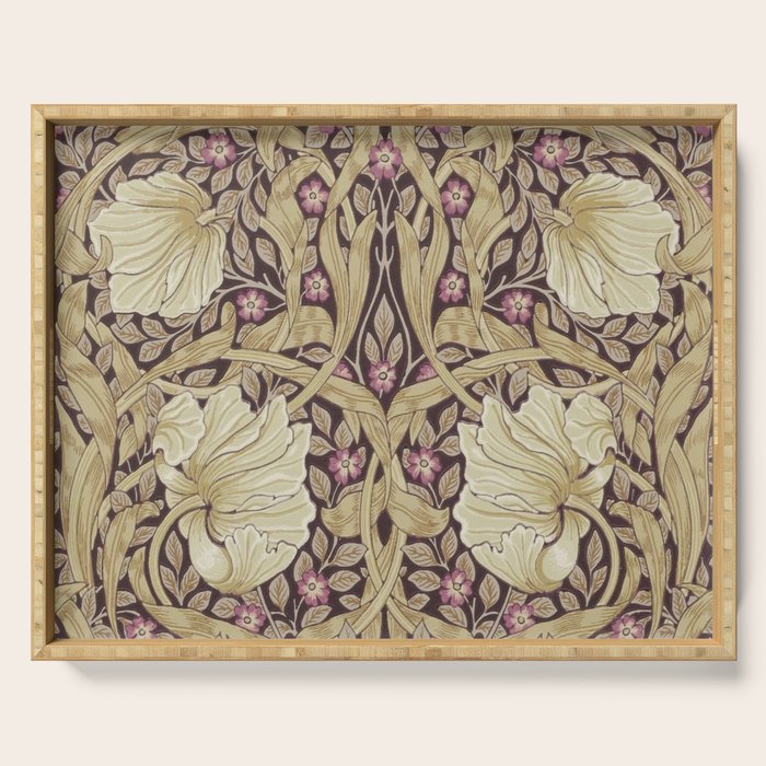 William Morris Vintage Pimpernel Fig & Sisal Serving Tray Gallery Image 1