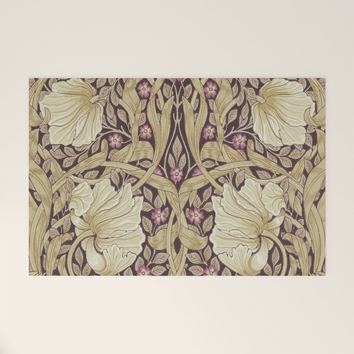 William Morris Vintage Pimpernel Fig & Sisal Welcome Mat Gallery Image 1