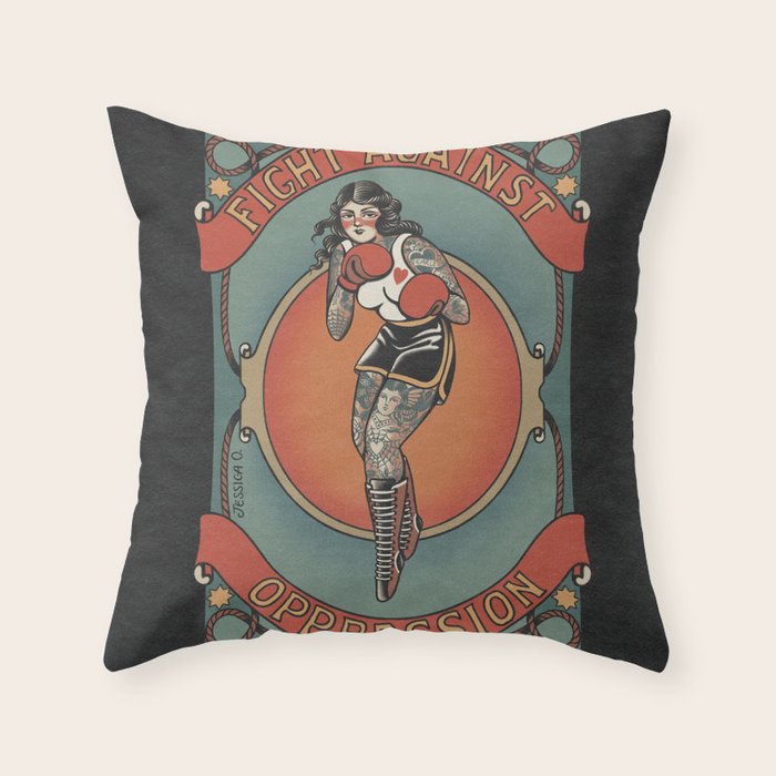 Fighter Throw Pillow Gallery Image 1