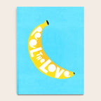 Big fruit Banana with 'Peel the love' typographic pun Notebook Gallery Image 4