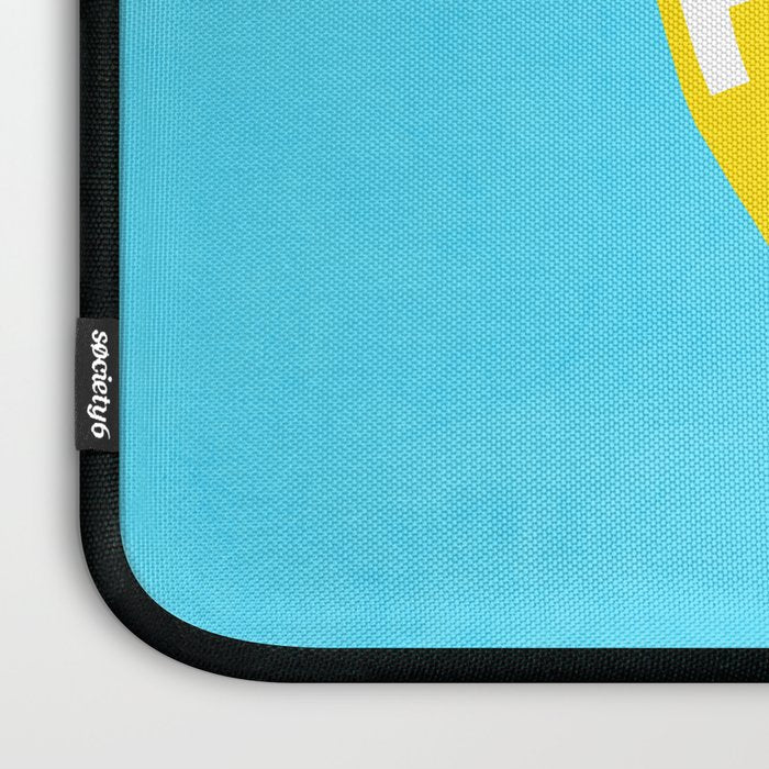 Big fruit Banana with 'Peel the love' typographic pun Laptop Sleeve Gallery Image 3