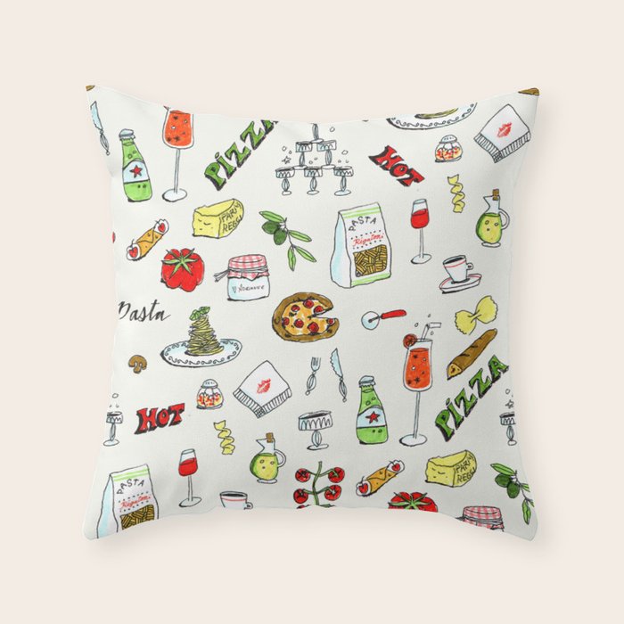 Pizza Party Throw Pillow Gallery Image 1