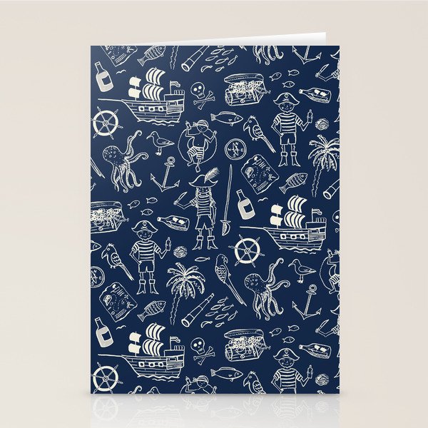 Pirate Play - Blue Stationery Card Gallery Image 2