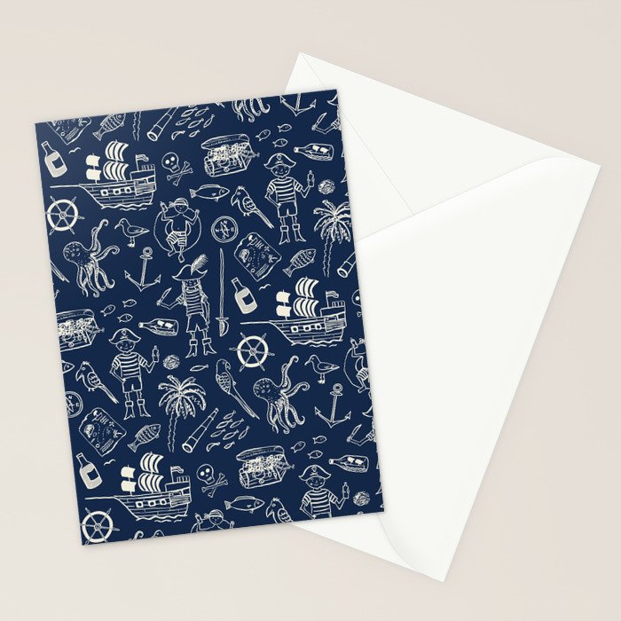 Pirate Play - Blue Stationery Card Gallery Image 2