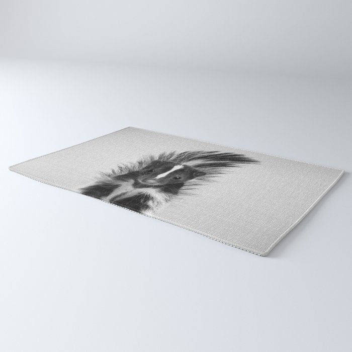 Skunk - Black & White Rug Gallery Image 3