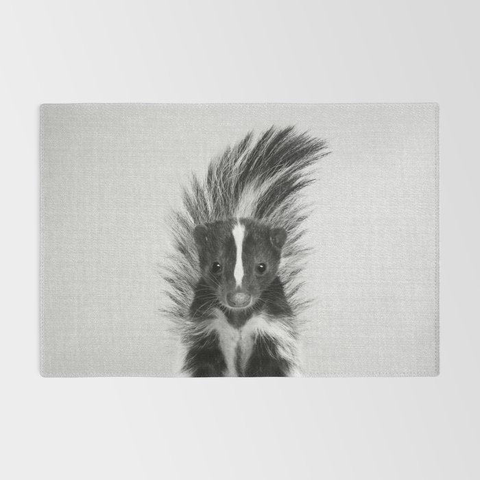 Skunk - Black & White Rug Gallery Image 2