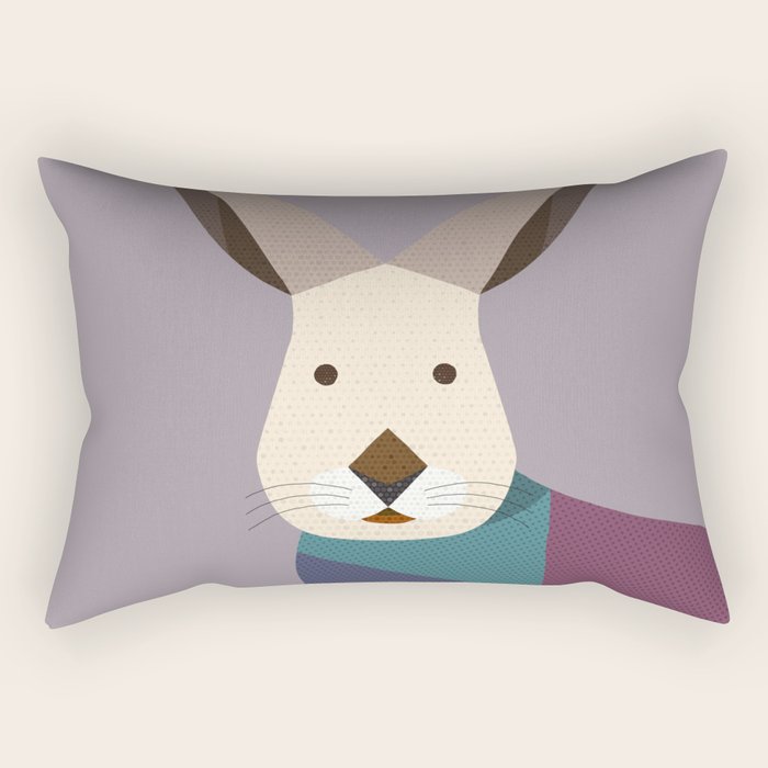 European Hare Rectangular Pillow Gallery Image 1