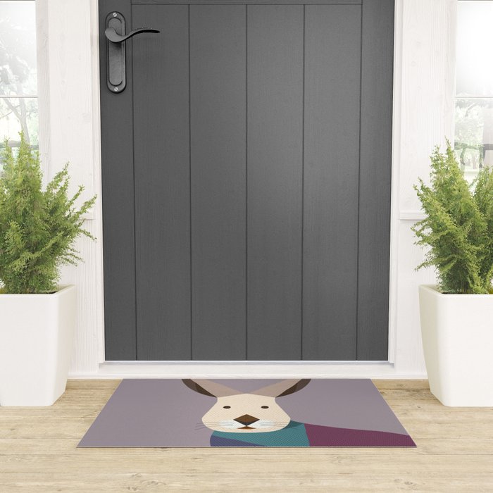 European Hare Welcome Mat Gallery Image 3