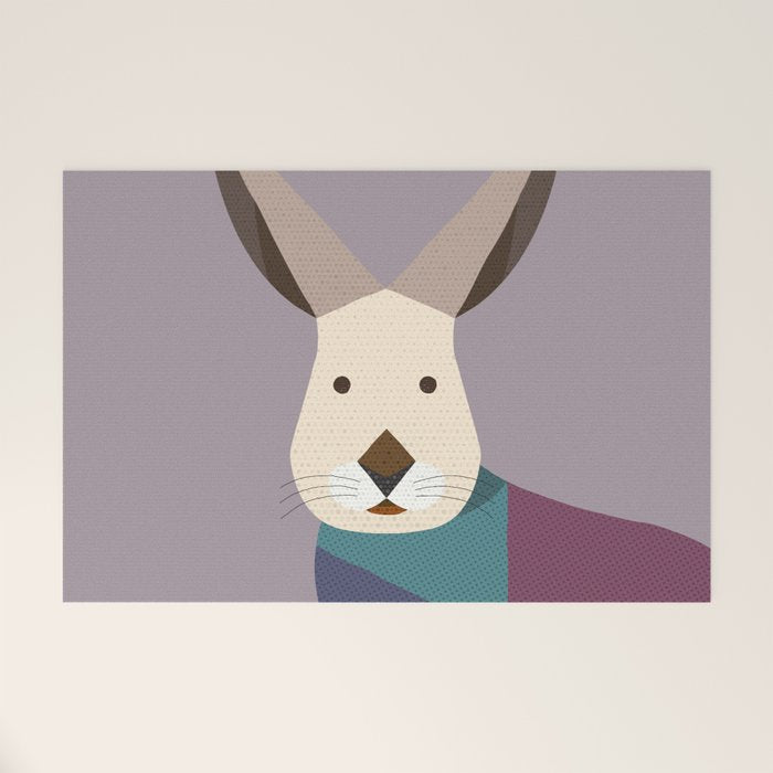 European Hare Welcome Mat Gallery Image 1