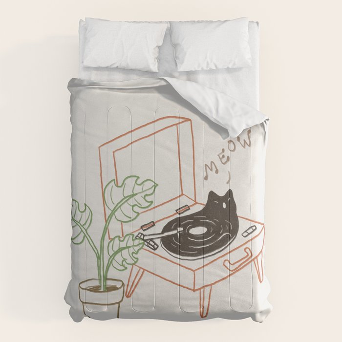 Cat and Plant 78: Vinyl Cat Comforter Gallery Image 1