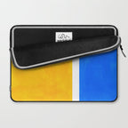 Primary Yellow Cerulean Blue Mid Century Modern Abstract Minimalist Rothko Color Field Squares Laptop Sleeve Gallery Image 2
