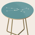 Taurus Zodiac Star Constellation Line Art Teal Side Table Gallery Image 2