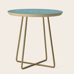 Taurus Zodiac Star Constellation Line Art Teal Side Table Gallery Image 1