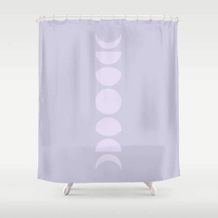 Minimal Moon Phases II Shower Curtain Gallery Image 1