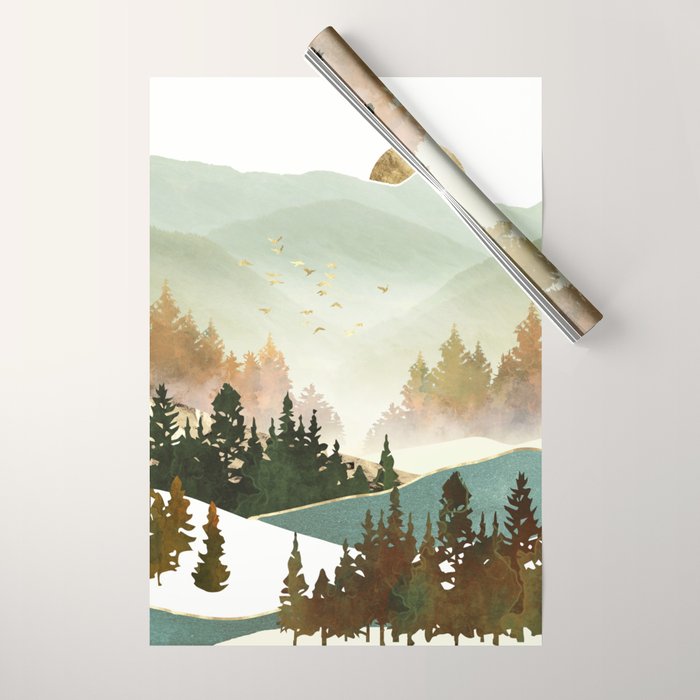 Fall Morning Wrapping Paper Gallery Image 1