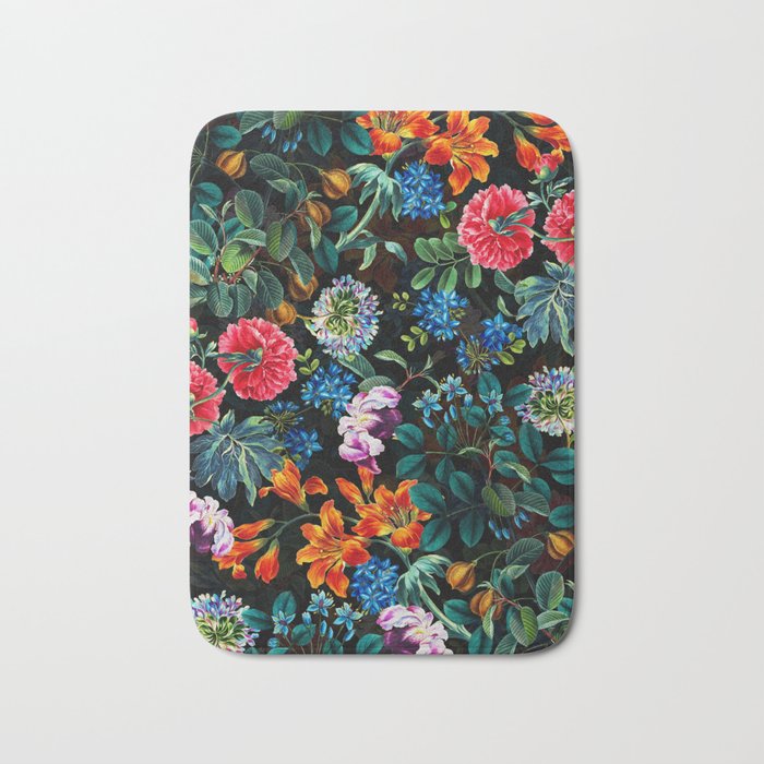 Chintzy Florals II - Night Bath Mat Gallery Image 1