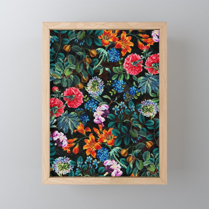Chintzy Florals II - Night Mini Art Print Gallery Image 1