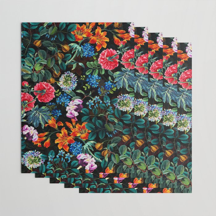 Chintzy Florals II - Night Wrapping Paper Gallery Image 3