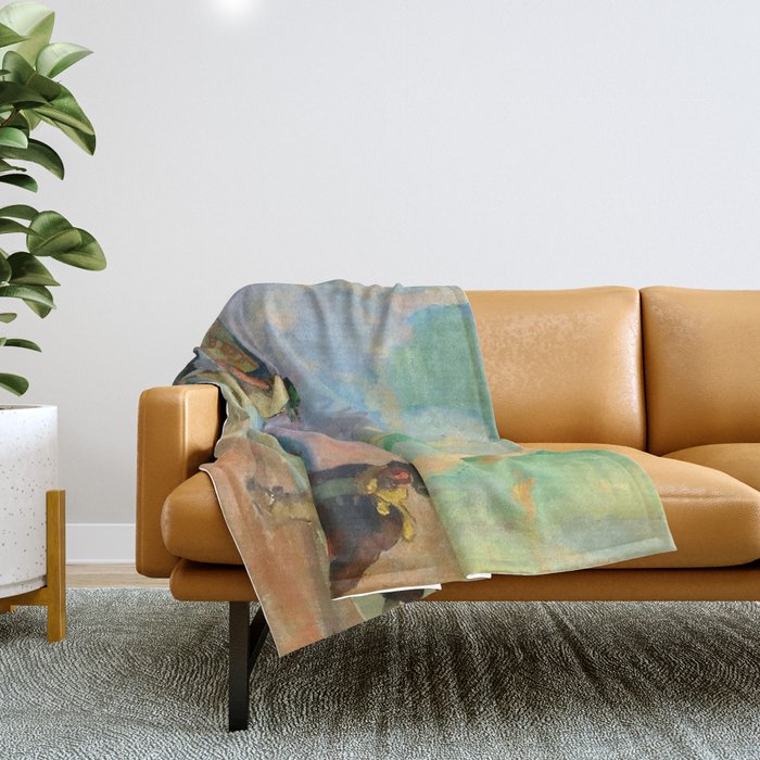 âAbsconding With The Treasureâ by NC Wyeth Throw Blanket Gallery Image 1