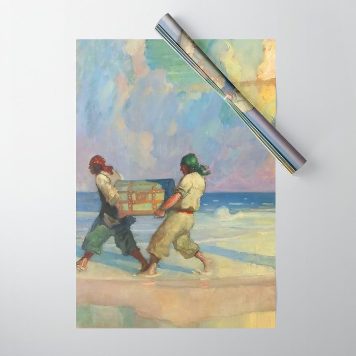 âAbsconding With The Treasureâ by NC Wyeth Wrapping Paper Gallery Image 1