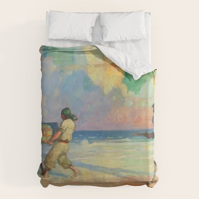 âAbsconding With The Treasureâ by NC Wyeth Duvet Cover Gallery Image 6