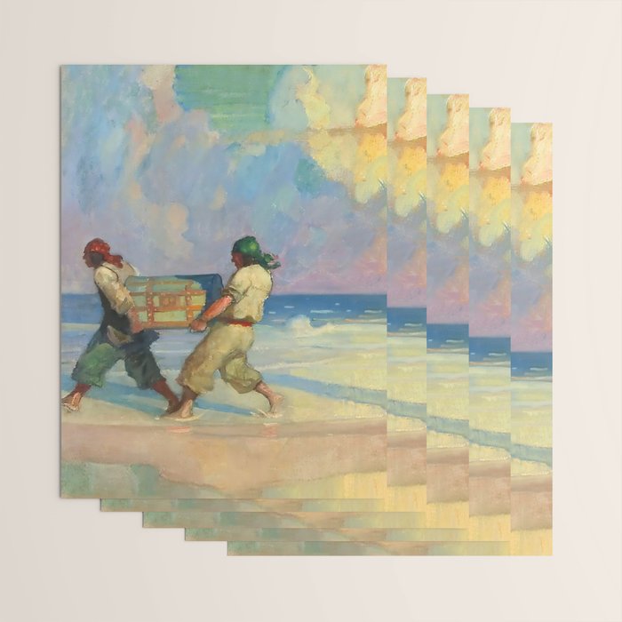 âAbsconding With The Treasureâ by NC Wyeth Wrapping Paper Gallery Image 3