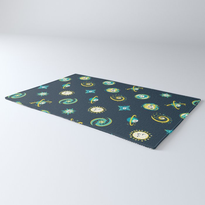 Pastel space pattern - dark Rug Gallery Image 3