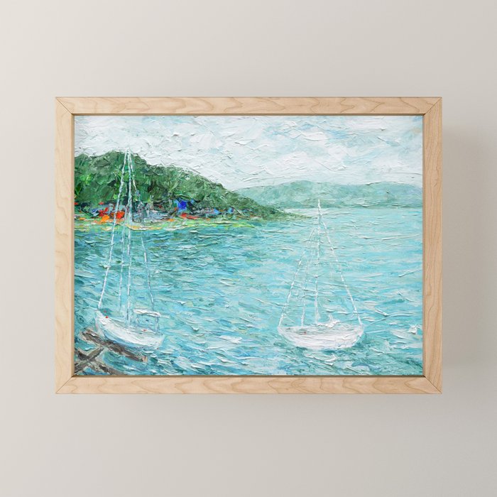 Lakeside Summer 1 Mini Art Print Gallery Image 1