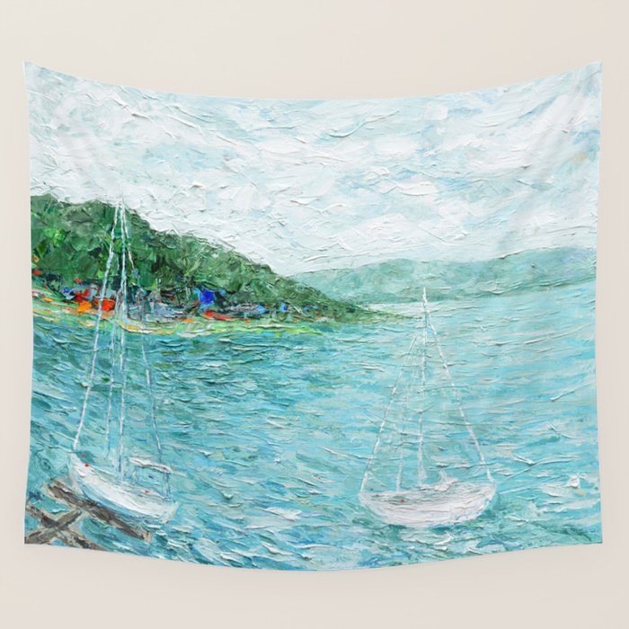 Lakeside Summer 1 Wall Tapestry Gallery Image 4