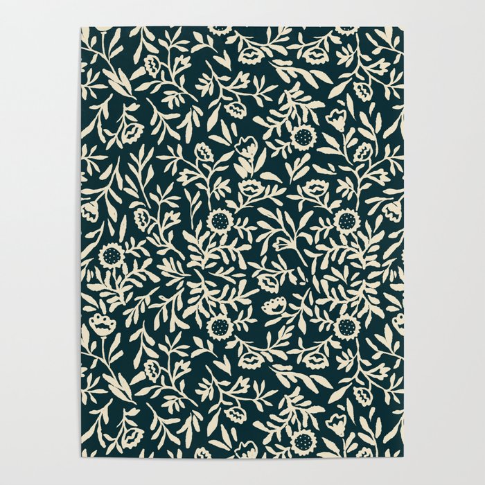 Bold Folk floral pattern Poster Gallery Image 4
