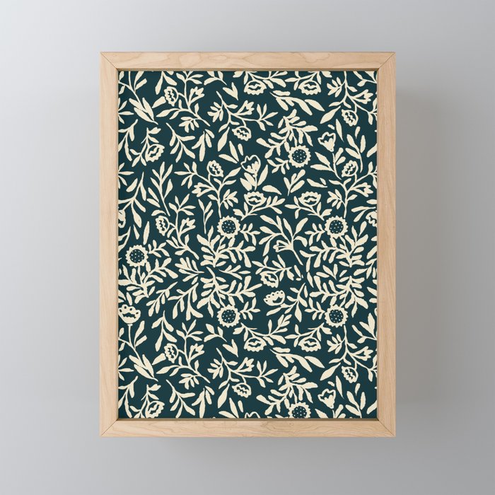 Bold Folk floral pattern Mini Art Print Gallery Image 1